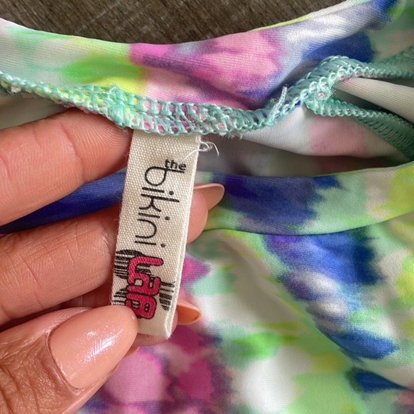 The Bikini Lab Tie Dye Rash-guard & Bikini Bottoms Set - Picture 9 of 11